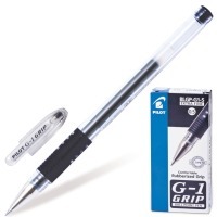 Ручка гелевая с грипом Pilot G-1 Grip 0,3 мм черная BLGP-G1-5/140197 (12) (66958)