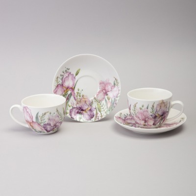 Чайный набор lefard "irises" на 2 пер. 4 пр.  275 мл (425-149) 