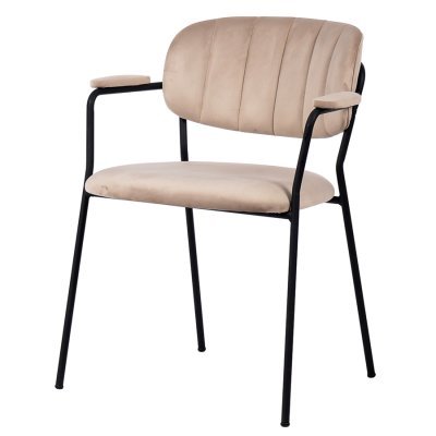 Стул eirill, велюр, серо-бе...