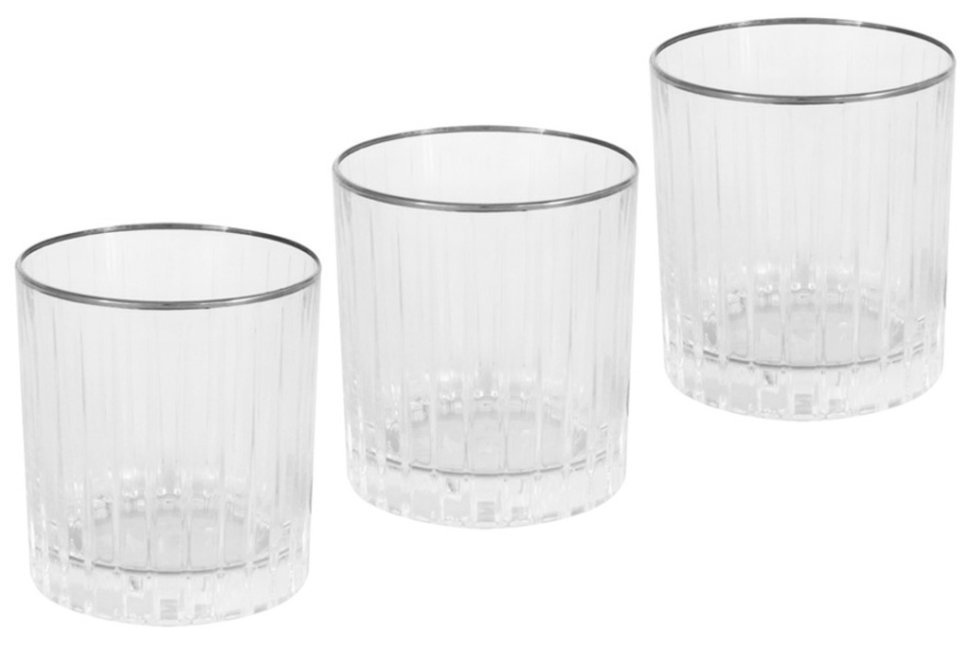 Фото Набор стаканов для виски Пиза серебро, 0,25 л, 6 шт - SM2109/SAL Same - интернет-магазин МегаТерем в Москве