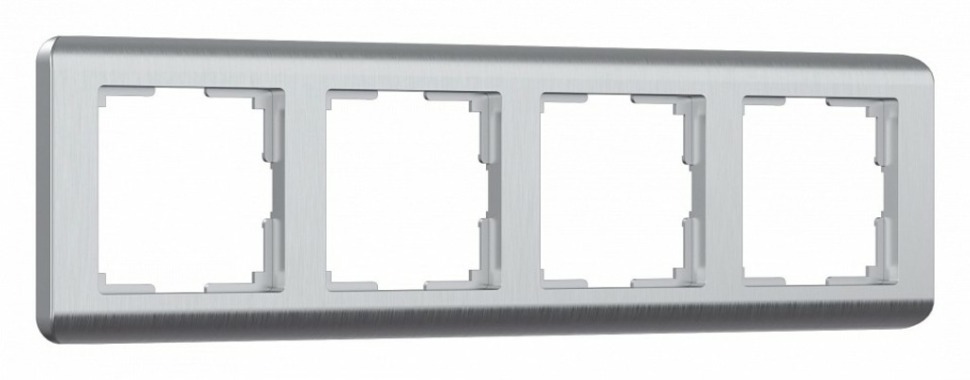 Фото Рамка на 4 поста Werkel Stream серебряный W0042106 WRK_a051275 - интернет-магазин МегаТерем в Москве