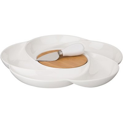 Менажница lefard "native" 6 секций 28*28*3 см, нож металл. для сыра (587-167) 