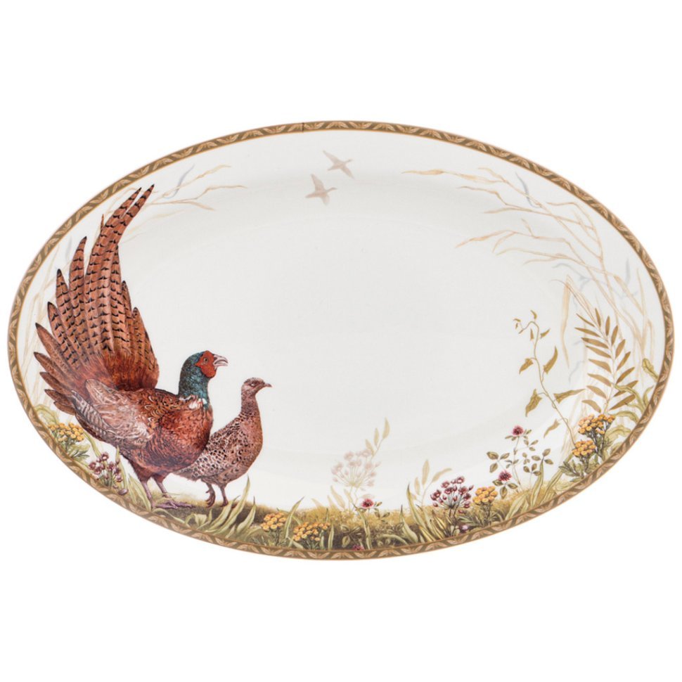 Фото Блюдо овальное lefard охота 26,5 см (415-2226)  - интернет-магазин МегаТерем в Москве