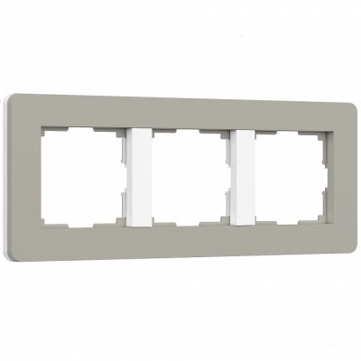 Рамка на 3 поста Werkel Split (дымчатый/белый, soft-touch) W0033067 WRK_a067262