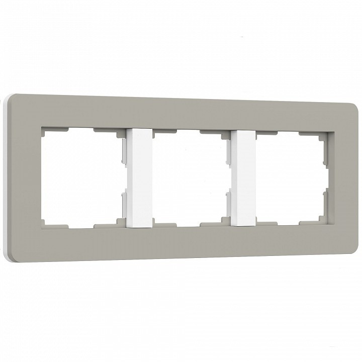 Фото Рамка на 3 поста Werkel Split (дымчатый/белый, soft-touch) W0033067 WRK_a067262 - интернет-магазин МегаТерем в Москве