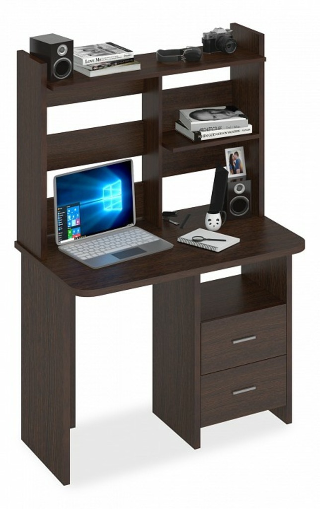 Фото Стол компьютерный Домино Lite СКЛ-Прям100Р+НКЛ-100 MER_SKL-Pryam100R-NKL-100_V - интернет-магазин МегаТерем в Москве