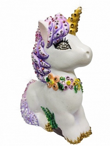 Фото Картина Единорожка с кристаллами Swarovski (3038) - интернет-магазин МегаТерем в Москве