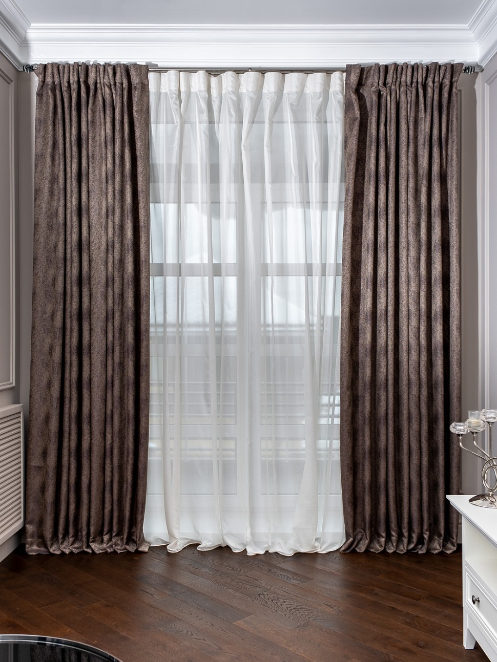 Фото Портьера FIJI коричневая 280*300см (TT-00011132) - интернет-магазин МегаТерем в Москве