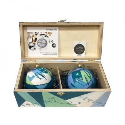 Новогодний набор на 2 шара ...