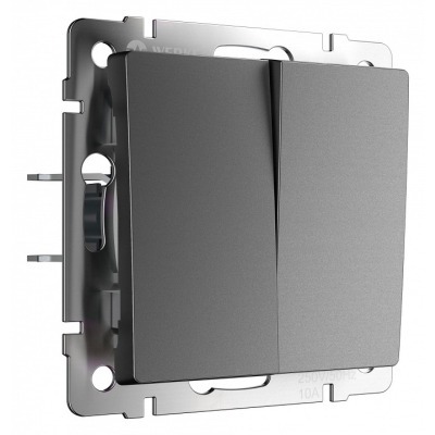 Выключатель двухклавишный без рамки Werkel графит матовый W1120064 WRK_a063098