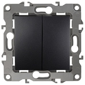 Фото Переключатель двухклавишный без рамки Эра Эра 12 12-1004-05 ER_B0014655 - интернет-магазин МегаТерем в Москве