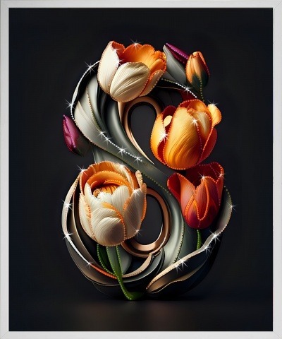 Фото Картина ШЁПОТ ВЕСНЫ с кристаллами Swarovski (3180) - интернет-магазин МегаТерем в Москве