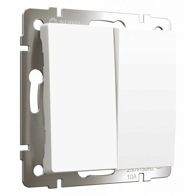 Выключатель проходной двухклавишный Werkel белый матовый W1122061 WRK_a059272