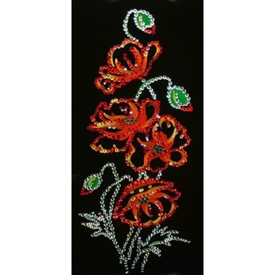 Картина Маки с кристаллами ...