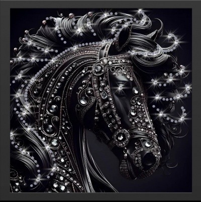 Картина Ночная грация с кристаллами Swarovski (2453) Фото Картина Ночная грация с кристаллами Swarovski (2453) - интернет-магазин МегаТерем в Москве