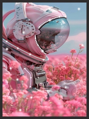 Фото Картина Цветочная одиссея с кристаллами Swarovski (3344) - интернет-магазин МегаТерем в Москве