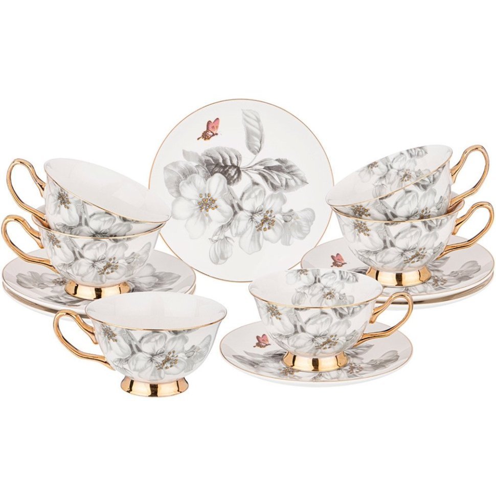 Фото Чайный набор lefard райские яблочки на 6 пер. 12 пр. 200 мл (275-1222)  - интернет-магазин МегаТерем в Москве