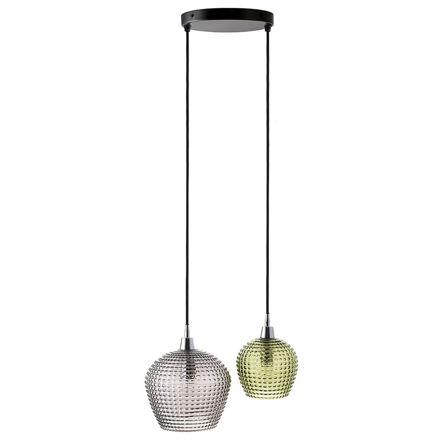 Фото Светильник подвесной каскадный aurora, D40 см, зеленый/серый (76564) - интернет-магазин МегаТерем в Москве