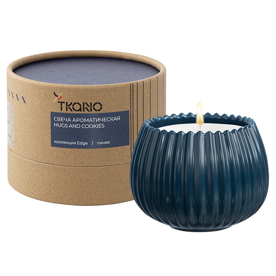 Фото Свеча ароматическая hugs and cookies из коллекции edge, синий, 30 ч (75646) - интернет-магазин МегаТерем в Москве