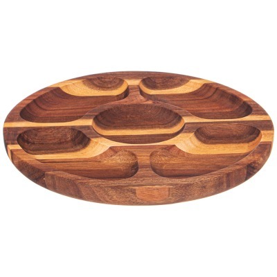 Менажница agness акация 5 секций 28х28х2,5 см (897-122) 