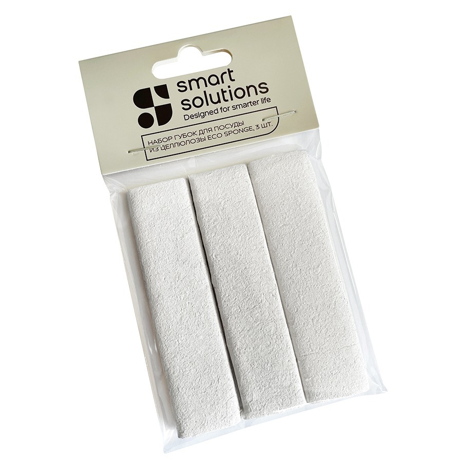 Фото Набор губок для посуды из целлюлозы eco sponge, 3 шт. (77065) - интернет-магазин МегаТерем в Москве