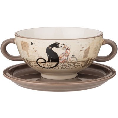 Бульонница с блюдцем agness...