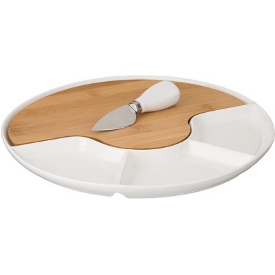 Менажница lefard "native" 4 секции 27*27*2 см, нож металл. для сыра (587-168) 