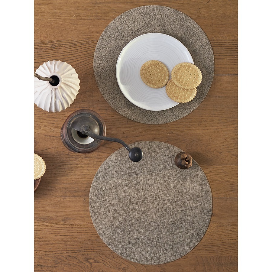 Фото Набор из 2-х сервировочных салфеток leanera, D35 см, песочные (76980) - интернет-магазин МегаТерем в Москве