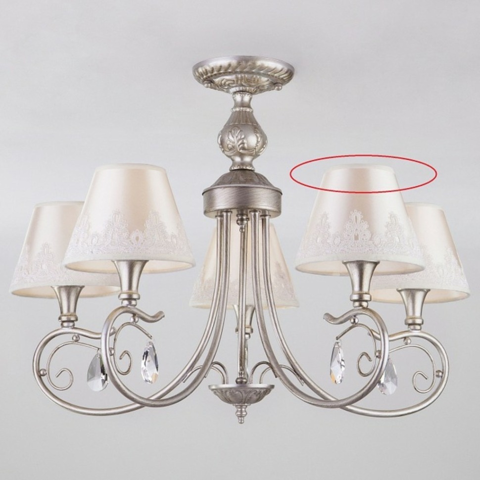 Фото Люстра на штанге Eurosvet Incanto 60069/5 серебро EV_83400 - интернет-магазин МегаТерем в Москве