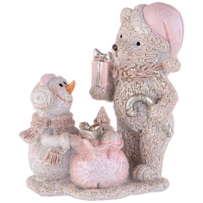 Статуэтка мишка и снеговик ...