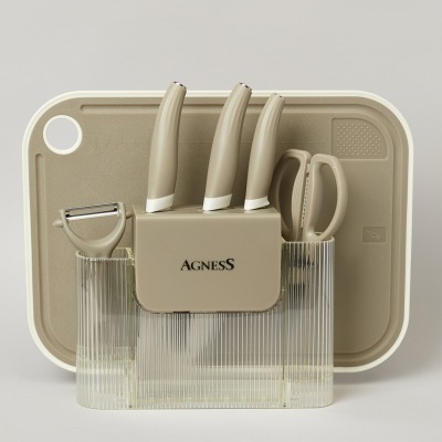 Набор кухонных предметов 7шт цвет серый Agness (671-030)