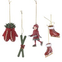 Набор ёлочных украшений heritage holidays из коллекции new year essential, 5 шт. (79337)