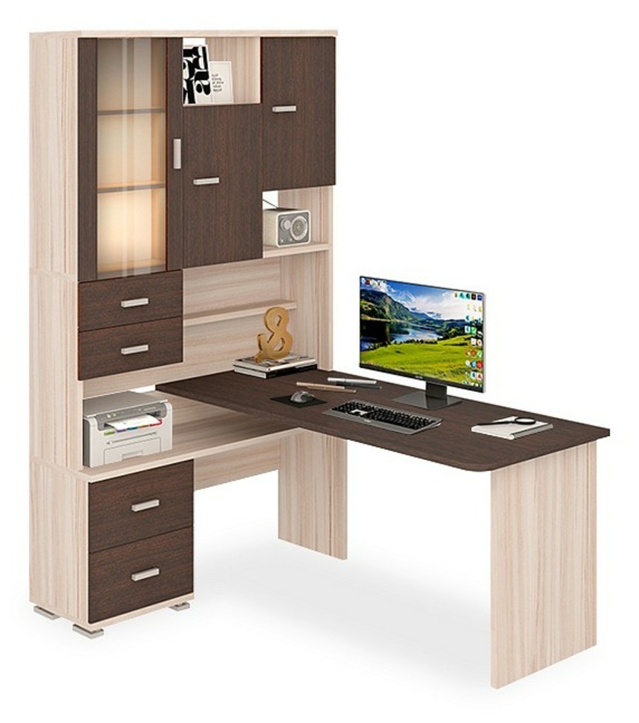 Фото Стол компьютерный Домино СР-620/160 MER_SR-620-160_KVV-LEV - интернет-магазин МегаТерем в Москве