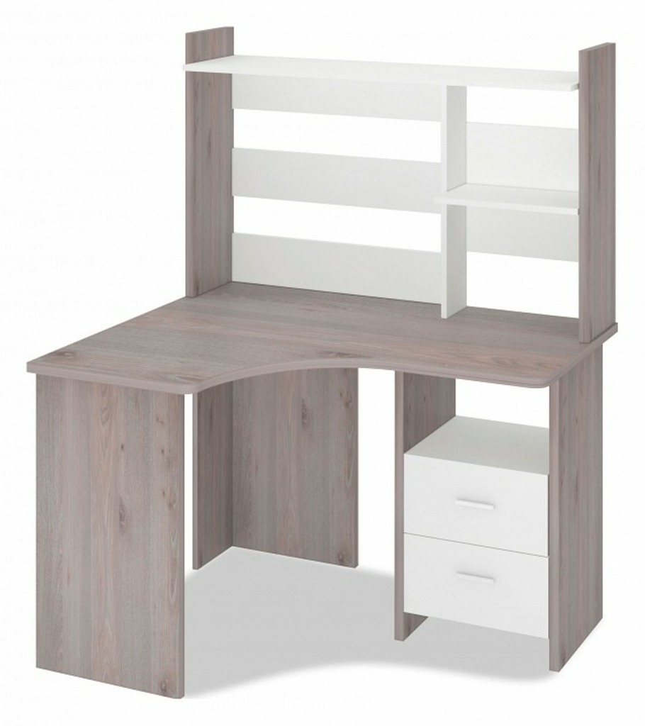 Фото Стол компьютерный Домино Лайт СКЛ-Угл120+НКЛ-120 MER_SKL-Ugl120_NKL-120_NBE_LEV - интернет-магазин МегаТерем в Москве