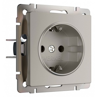 Розетка с заземлением, без рамки Werkel дымчатый W1271004 WRK_a069462