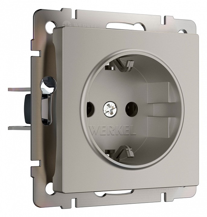 Фото Розетка с заземлением, без рамки Werkel дымчатый W1271004 WRK_a069462 - интернет-магазин МегаТерем в Москве