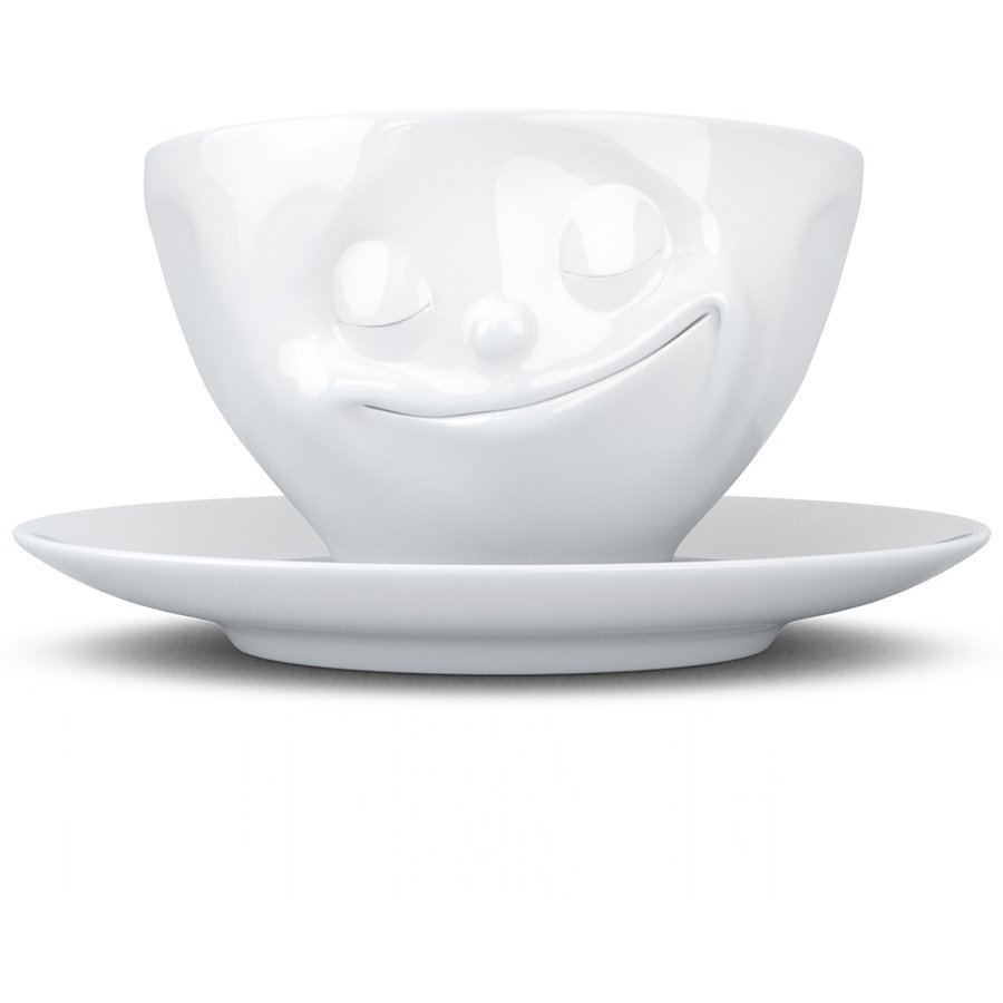 Фото Чайная пара happy, 200 мл, белая (71268) - интернет-магазин МегаТерем в Москве
