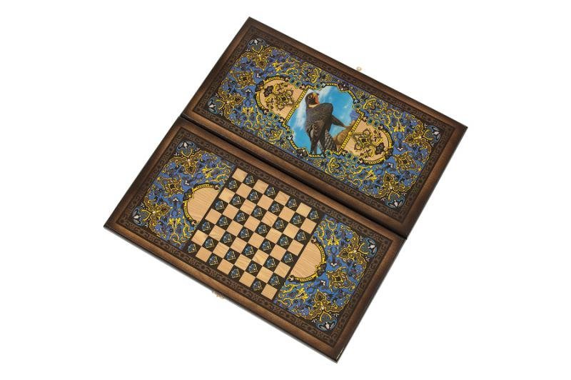 Фото Нарды + Шашки Сирия Сокол большие (Россия, дерево, 60 см), Partida (28261) - интернет-магазин МегаТерем в Москве