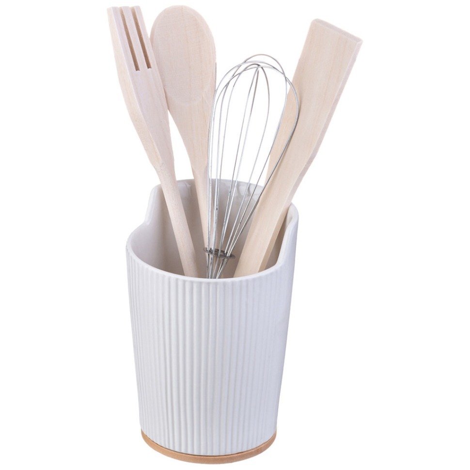 Фото Набор кухонных приборов lefard native 4 пр. с подставкой 10*14,5 см (587-182)  - интернет-магазин МегаТерем в Москве