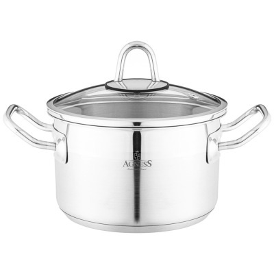 Кастрюля agness 16x10 см 1,...