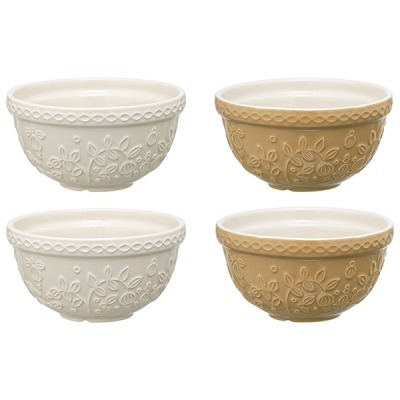 Набор из 4 пиал кремового/б...