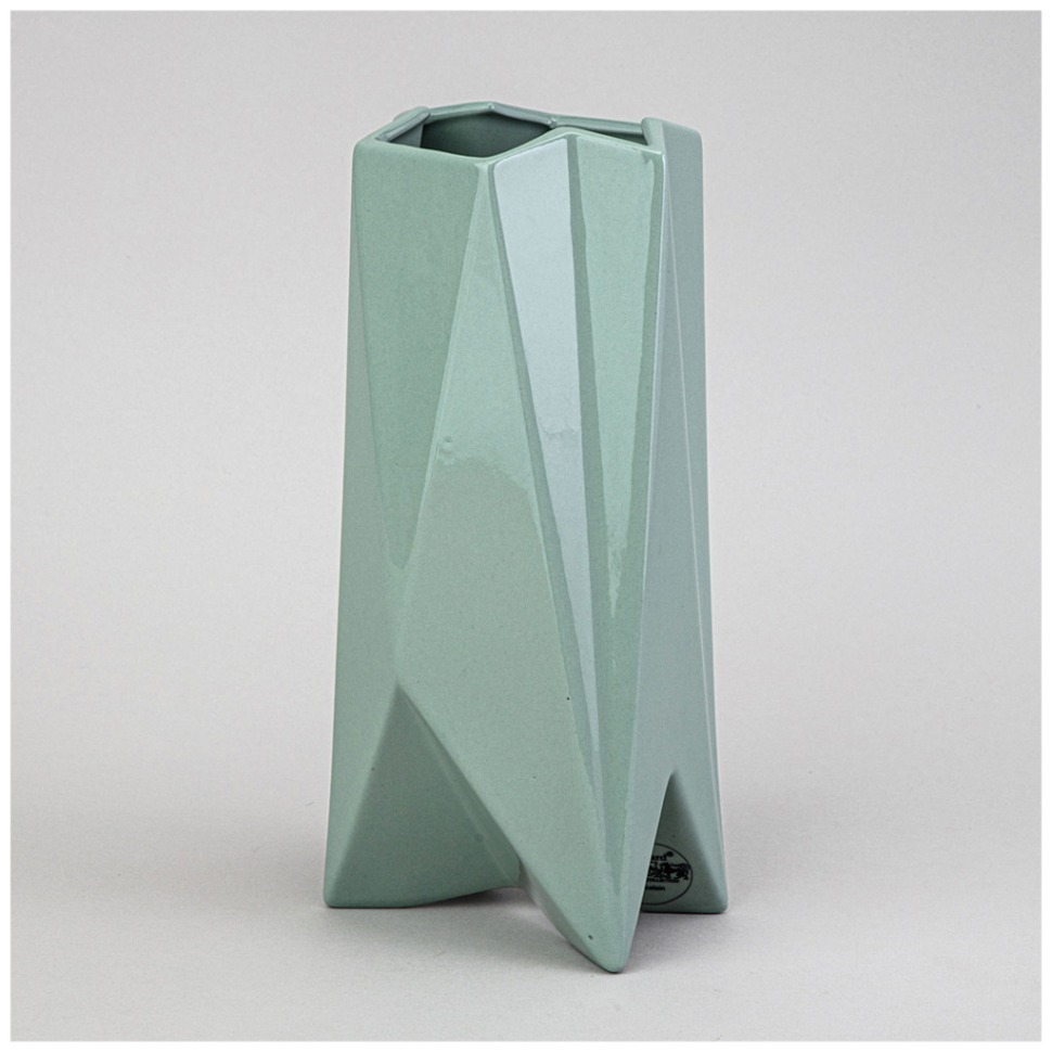 Фото Ваза 10.5*8*24см цвет: мятный Lefard (374-136) - интернет-магазин МегаТерем в Москве