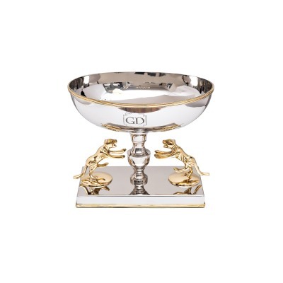 Чаша Леопарды н/ж цвет хром...