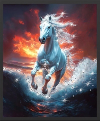 Картина Владыка рассвета с кристаллами Swarovski (2454) Фото Картина Владыка рассвета с кристаллами Swarovski (2454) - интернет-магазин МегаТерем в Москве