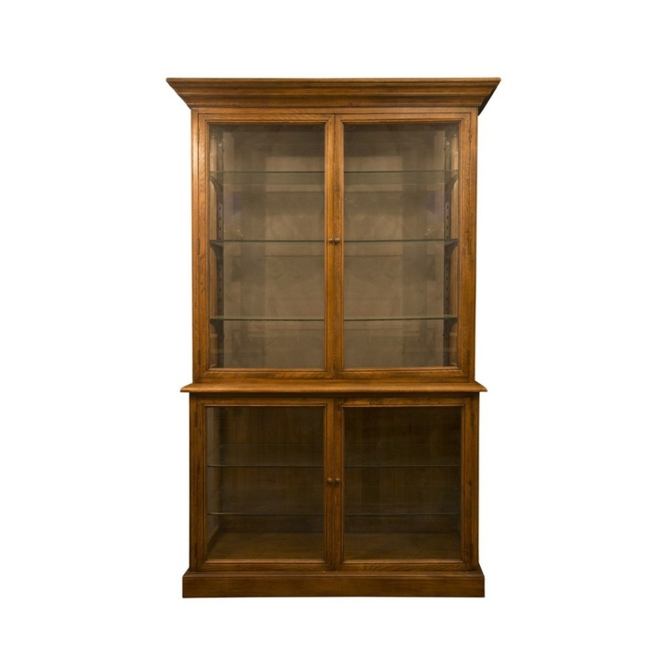 Фото Шкаф Дисплей SE-00029-OAK, дерево, металл, Brown, ROOMERS FURNITURE - интернет-магазин МегаТерем в Москве