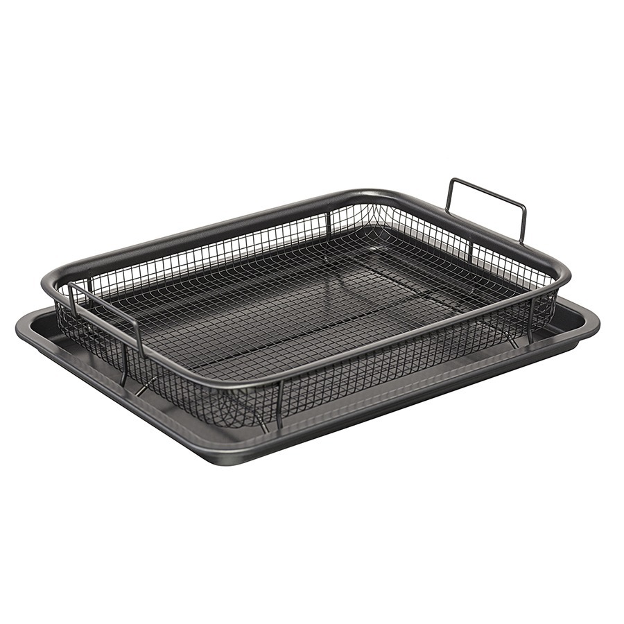 Фото Противень для запекания с решеткой-гриль roast masters, 22х30 см, черный (77880) - интернет-магазин МегаТерем в Москве