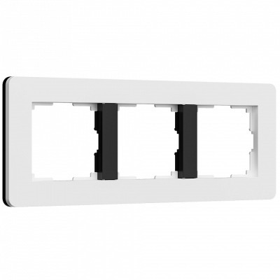 Рамка на 3 поста Werkel Split (белый/черный, soft-touch) W0033068 WRK_a067990