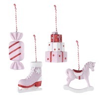 Набор ёлочных украшений pink fairytale из коллекции new year essential, 4 шт. (79338)