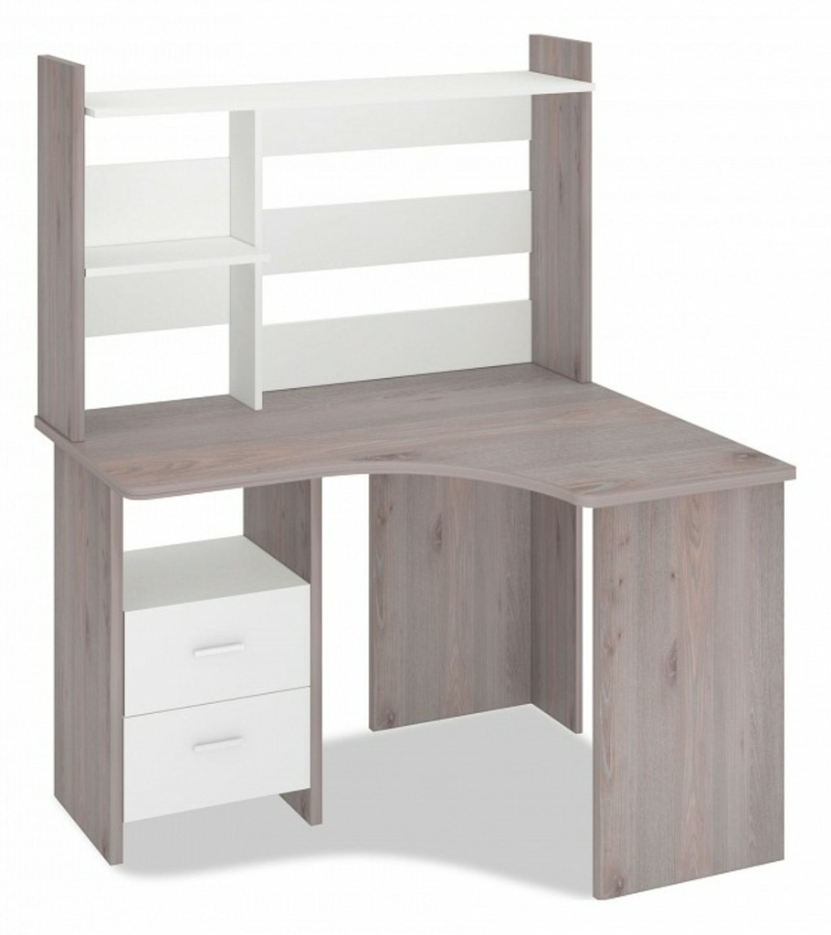 Фото Стол компьютерный Домино Лайт СКЛ-Угл120+НКЛ-120 MER_SKL-Ugl120_NKL-120_NBE_PRAV - интернет-магазин МегаТерем в Москве