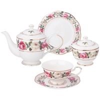 Чайный сервиз lefard "melody of roses" на 6 пер. 20 пр. 1100/300/270 мл (275-1269) 